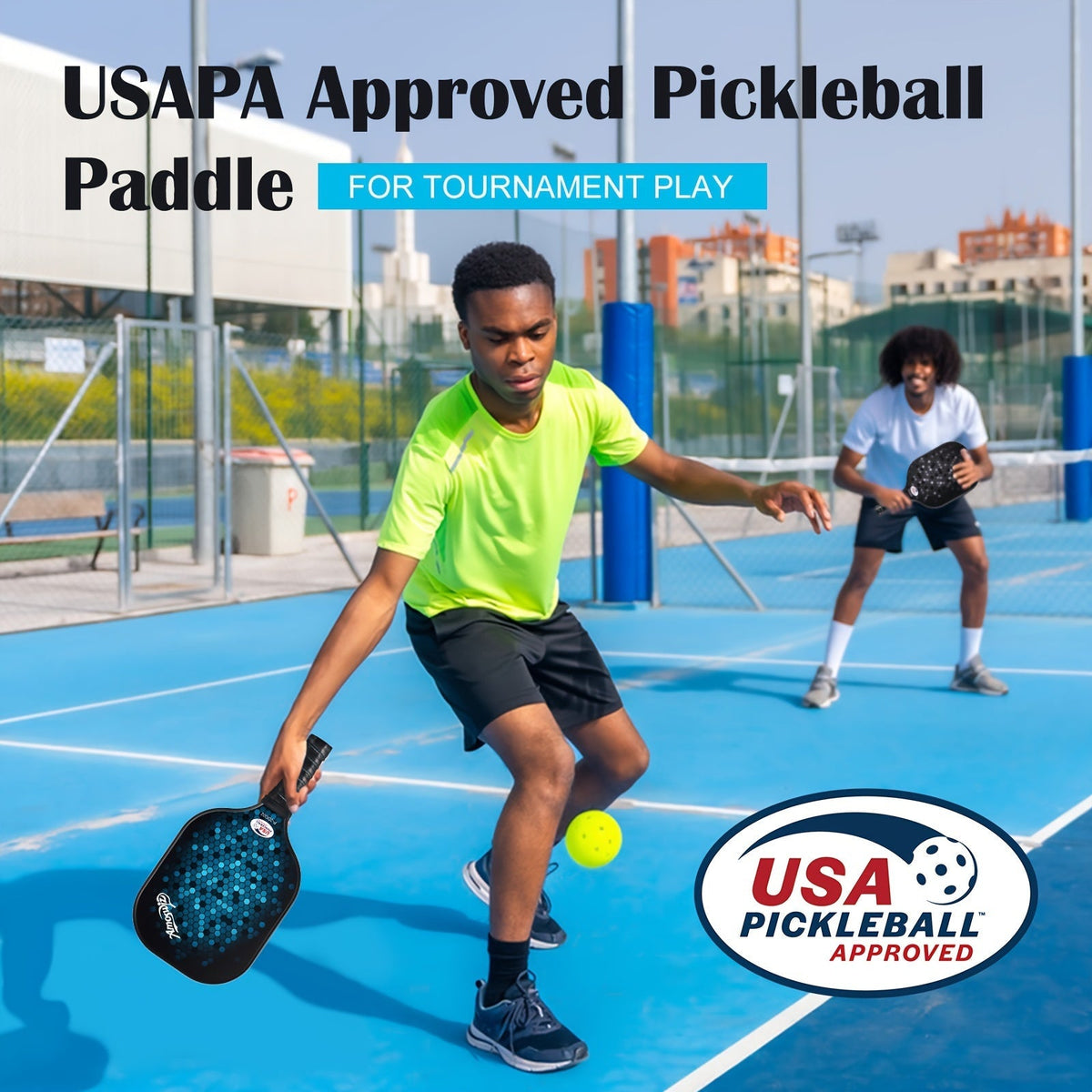 Ensemble de raquettes de pickleball en fibre de verre de 4 pièces pour débutants