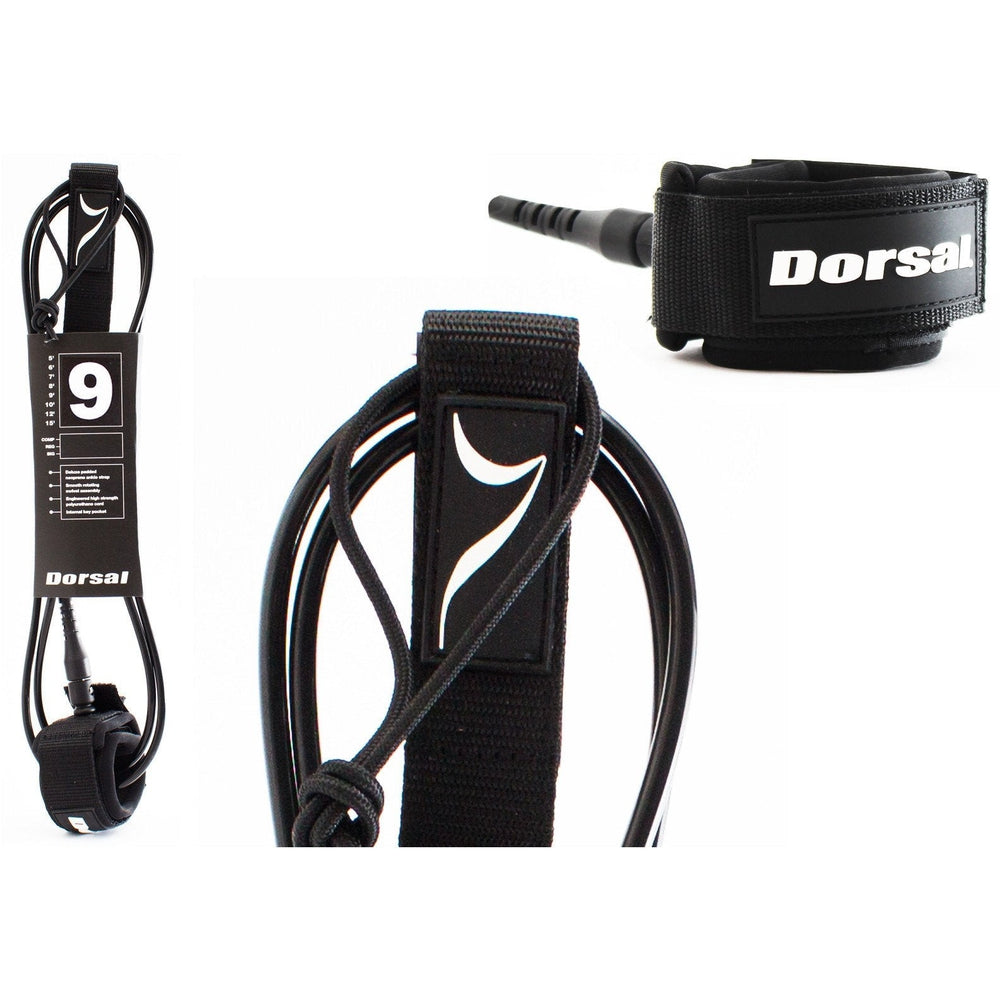 Leash de surf DORSAL pour planche de surf, longboard et SUP