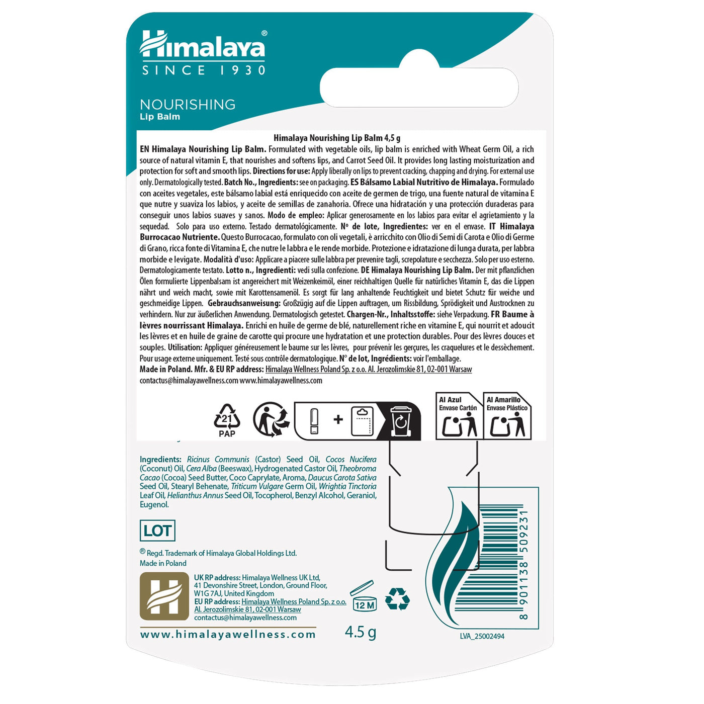 Himalaya Nourishing Lip Balm - 4.5g-4