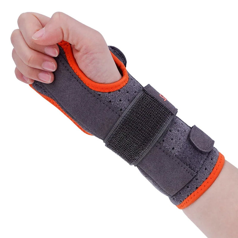 Attelle de poignet réglable avec éclisses Taille L, orange