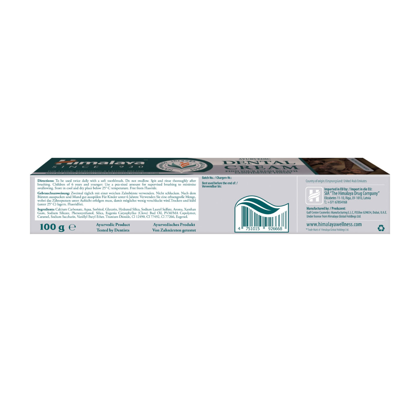 Himalaya Ayurvedic Dental Cream Herbal Toothpaste - Clove - 100 g-4