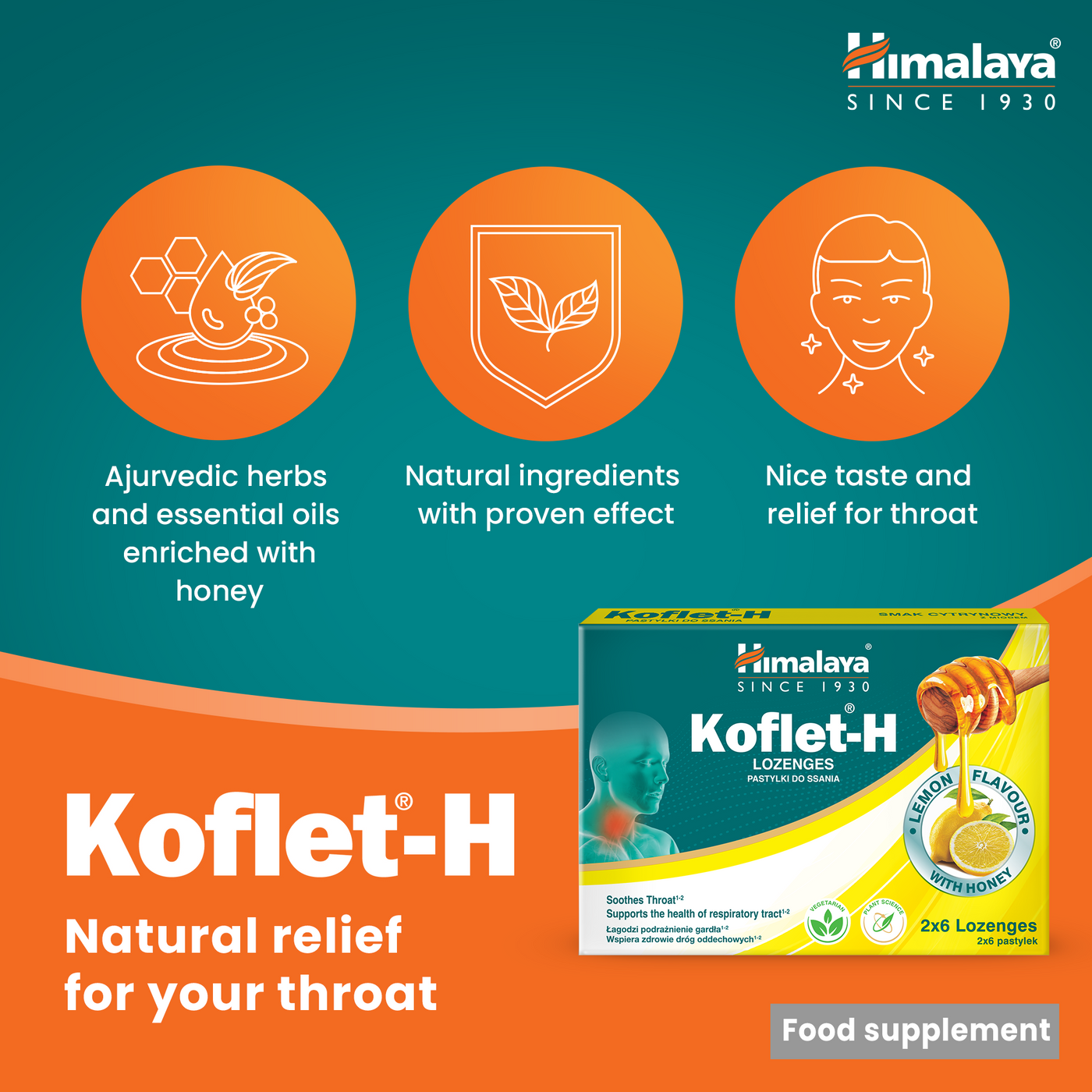 Himalaya Koflet-H Lemon - Lozenges 2x6s-2