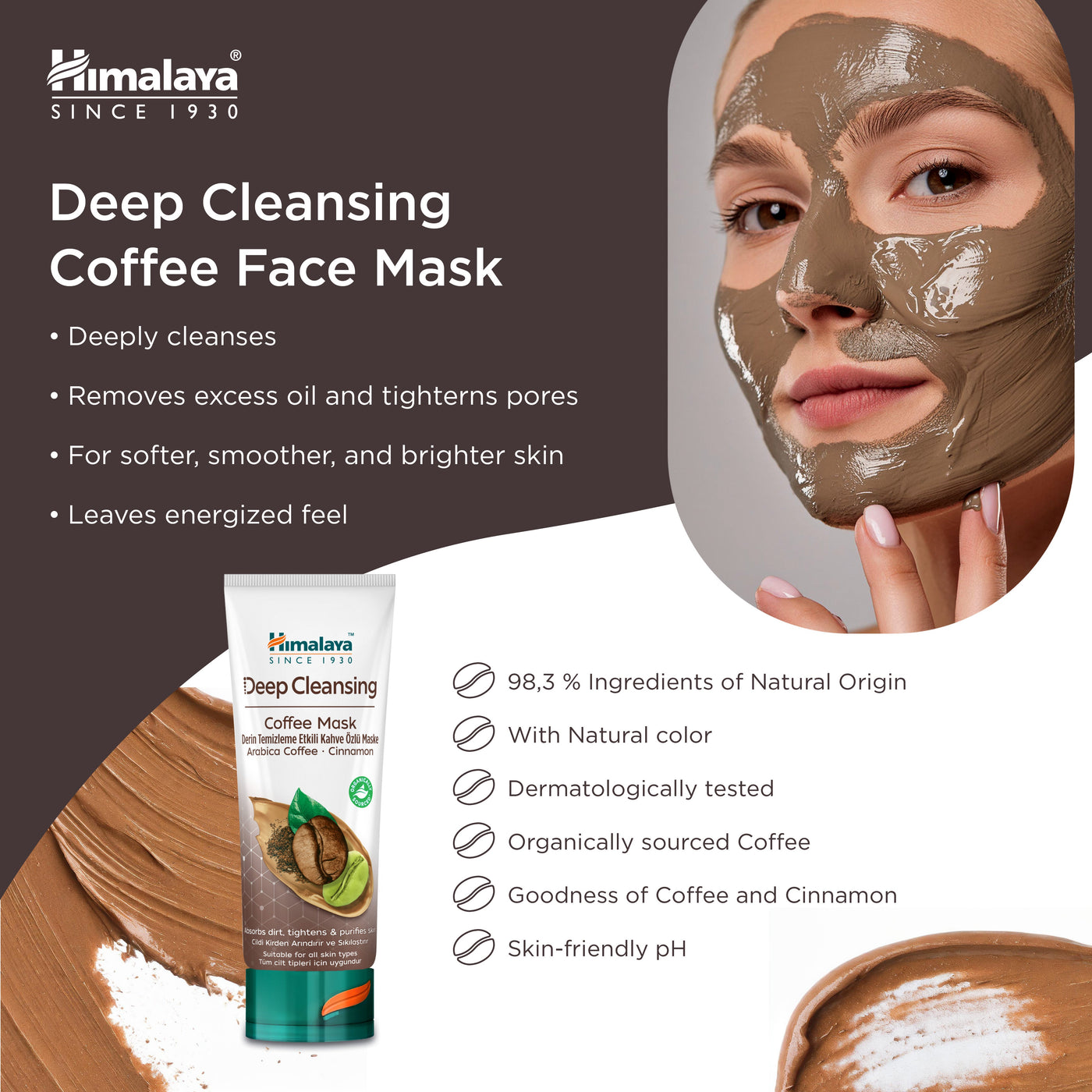 Himalaya Deep Cleansing Coffee Face Mask - 75ml-2