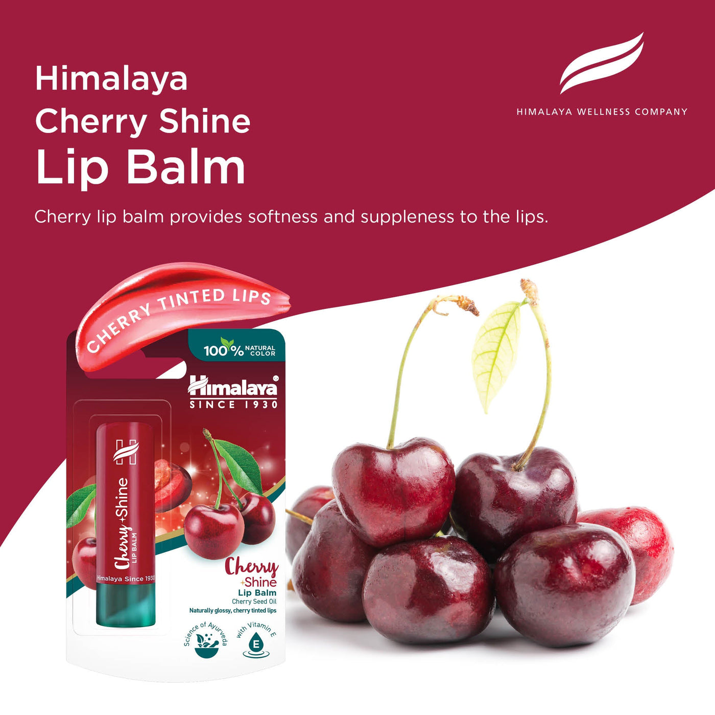 Himalaya Cherry Shine Lip Balm, 4.5g-4