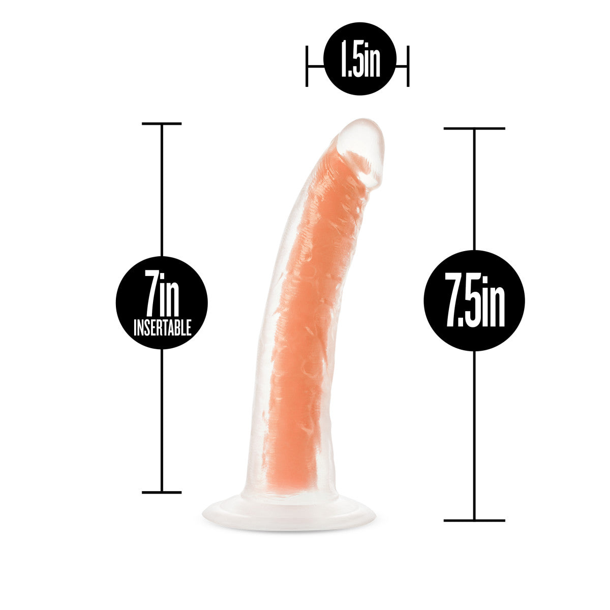 Blush Neo Elite Glow In The Dark 7.5-Inch Yellow Dildo-3