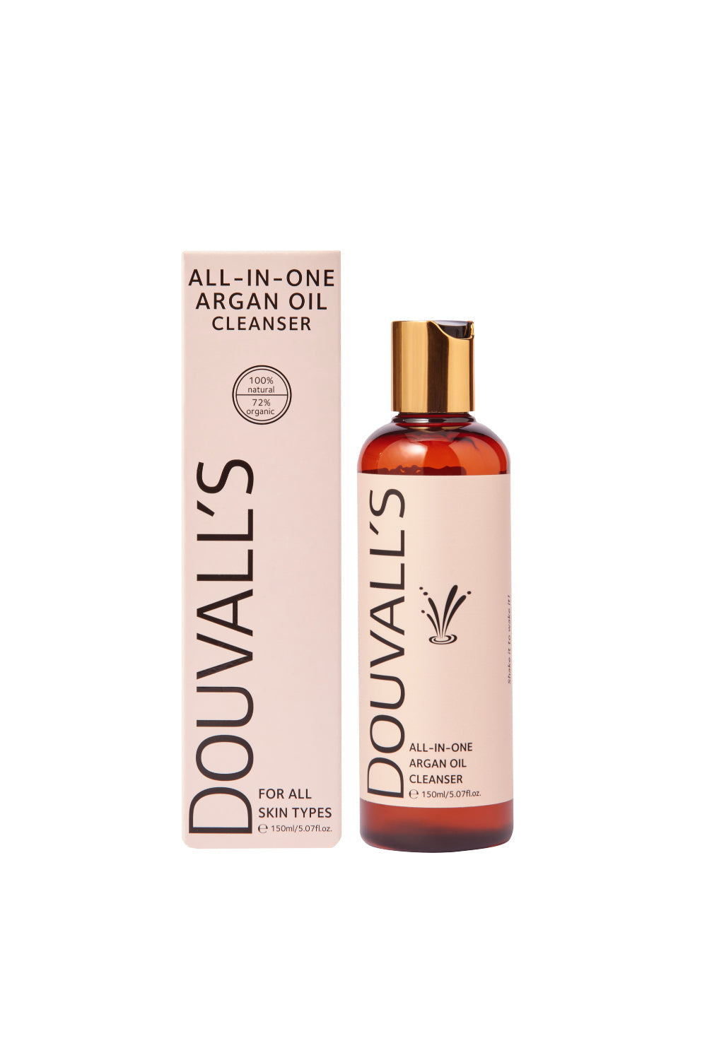 Nettoyant Tout-en-Un à l'Huile d'Argan Bio 150ml | Nettoyage en profondeur et démaquillant