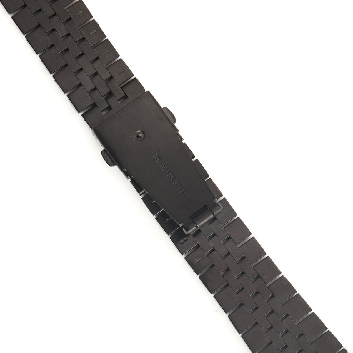 Bracelet à maillons en acier inoxydable - The Perth en noir, taille large - Compatible avec Apple Watch de 42 mm à 45 mm