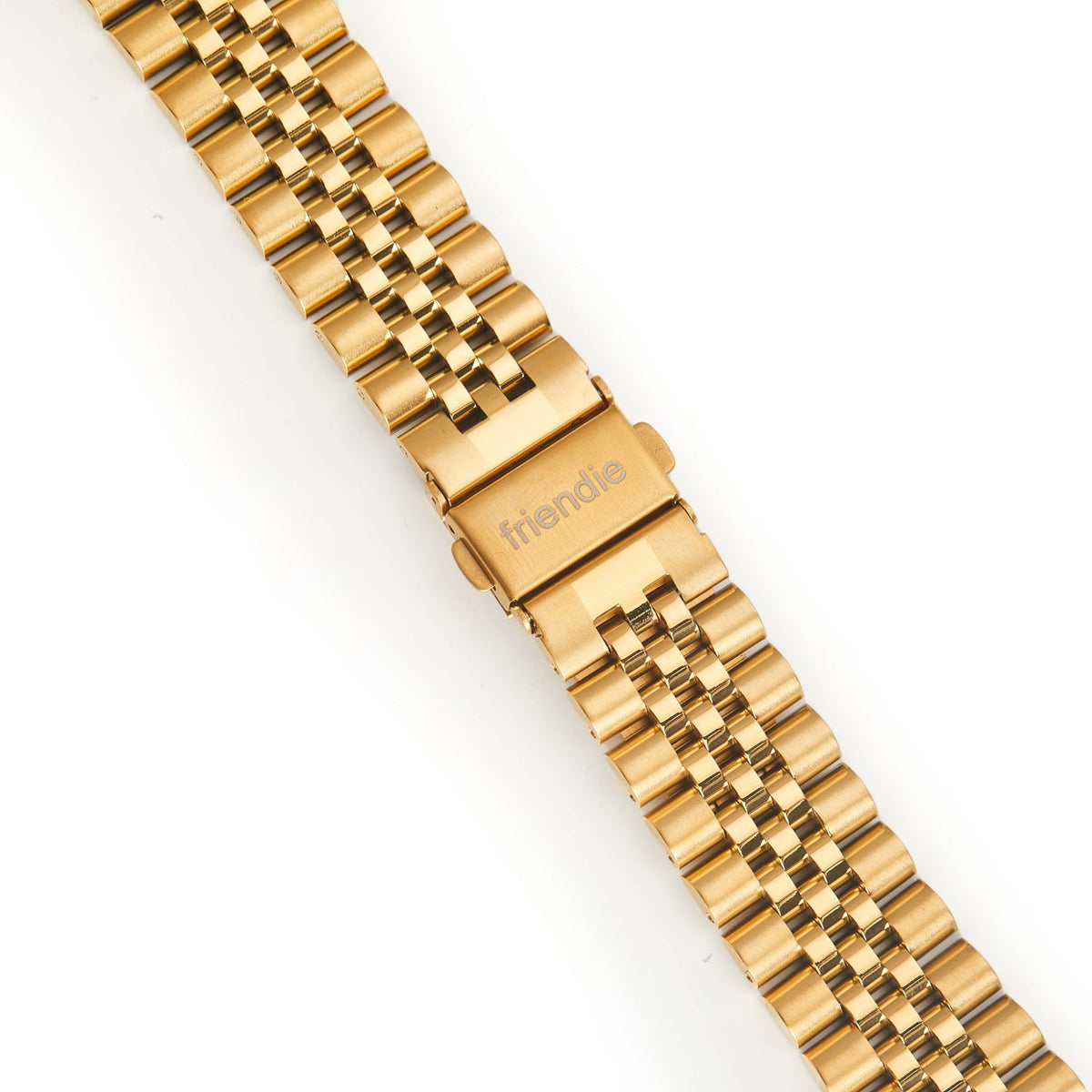 Stainless Steel Link Bracelet Band - The Perth in Gold Large - Compatible with Apple Watch Size 42mm to 45mm