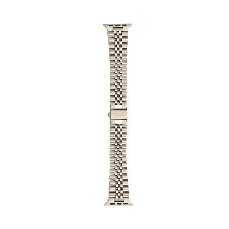 Stainless Steel Link Bracelet Band - The Perth in Silver Small - Compatible with Apple Watch Size 38mm to 41mm