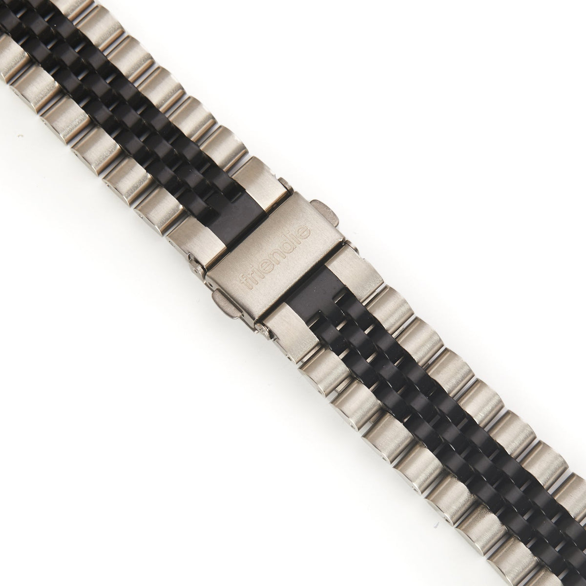 Bracelet de Maillons en Acier Inoxydable - The Perth Argent et Noir Petite Taille - Compatible avec les Apple Watch de 38mm à 41mm