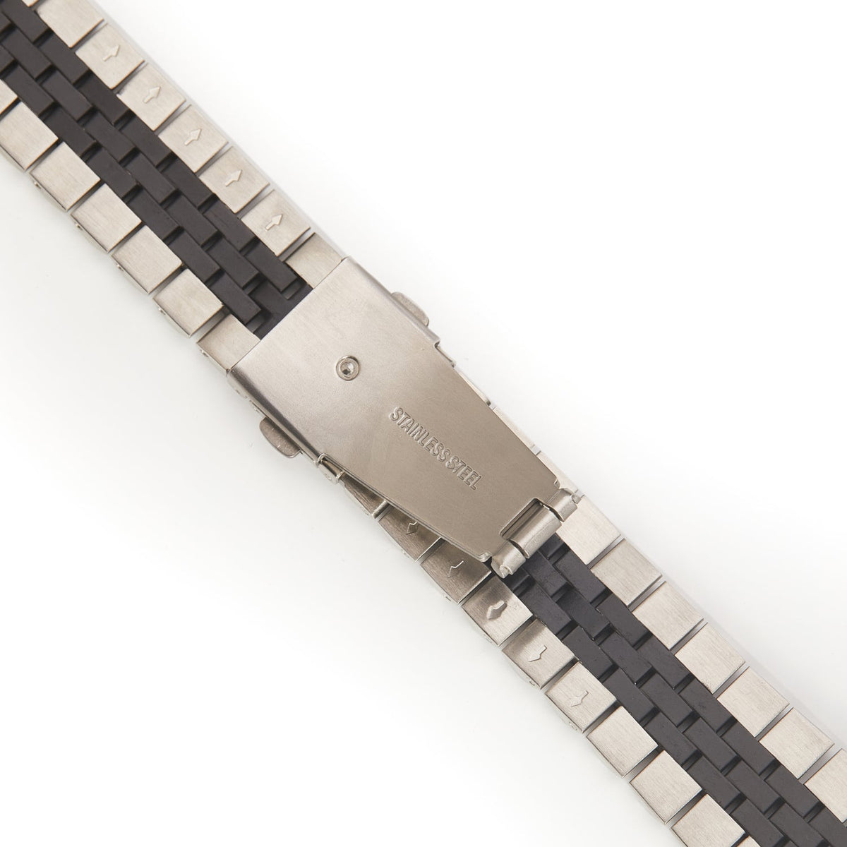 Bracelet de Maillons en Acier Inoxydable - The Perth Argent et Noir Petite Taille - Compatible avec les Apple Watch de 38mm à 41mm