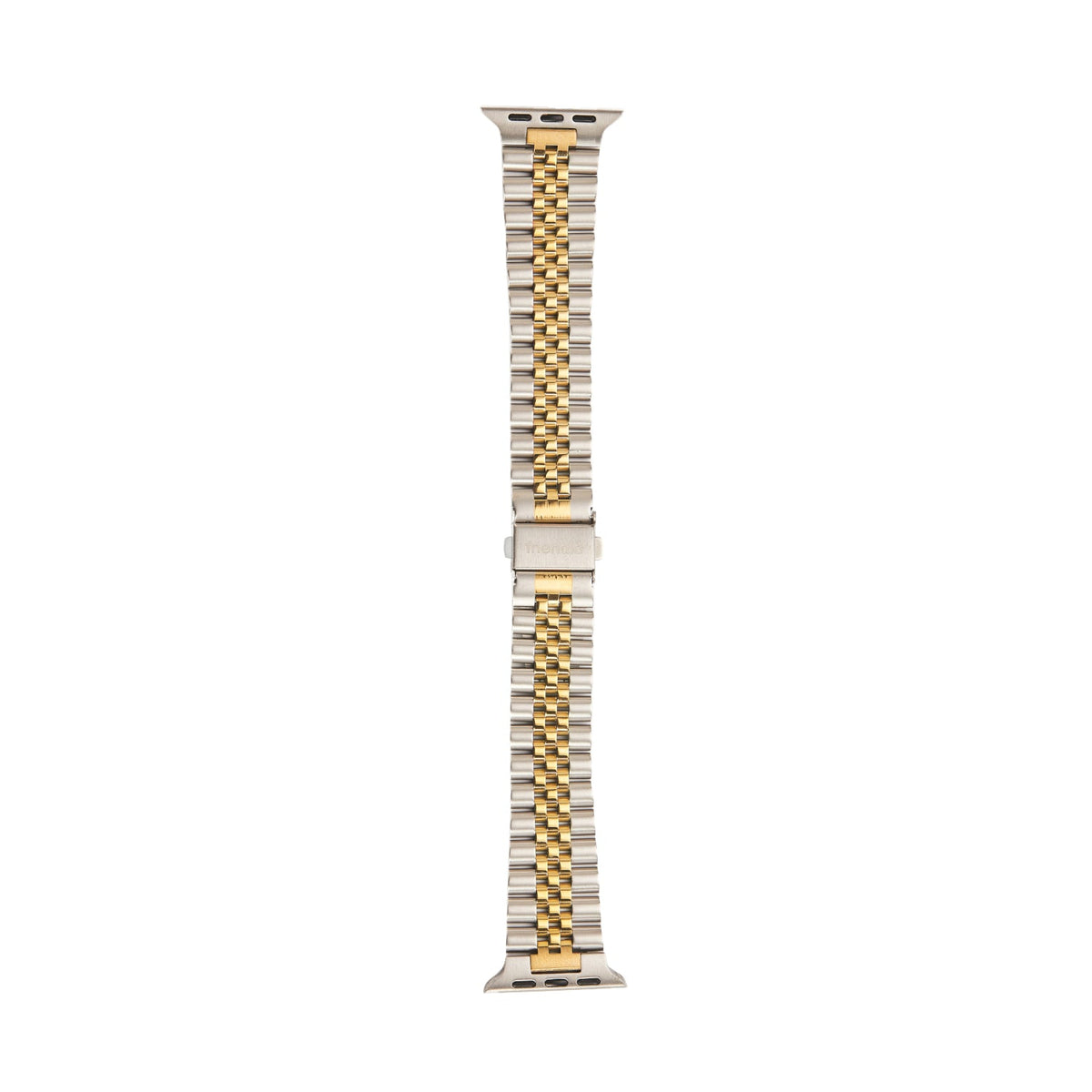 Stainless Steel Link Bracelet Band - The Perth in Silver and Gold Large - Compatible with Apple Watch Size 42mm to 45mm