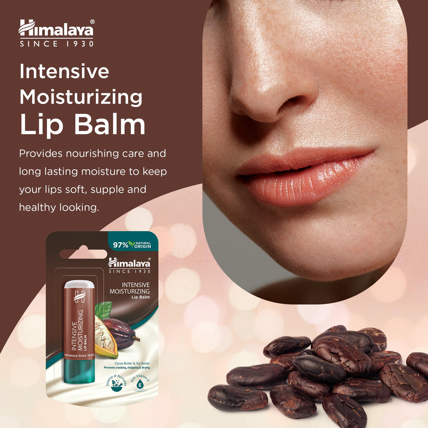 Himalaya Intensive Moisturizing Cocoa Butter Lip Balm - 4.5 g-1