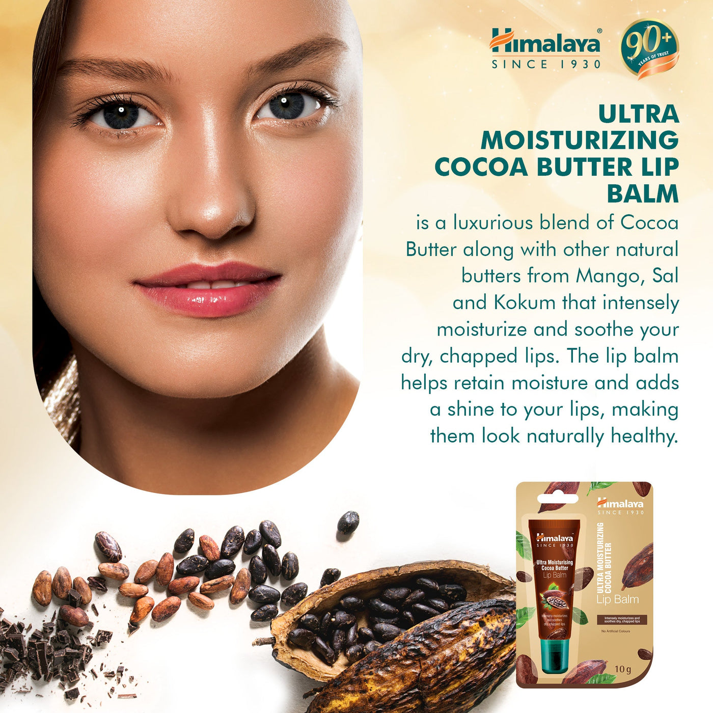 Himalaya Ultra Moisturizing Cocoa Butter Lip Balm - 10g-1
