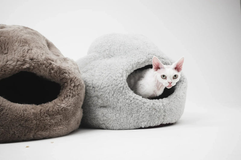 Nest Natural Woolen Pet Bed - Gray