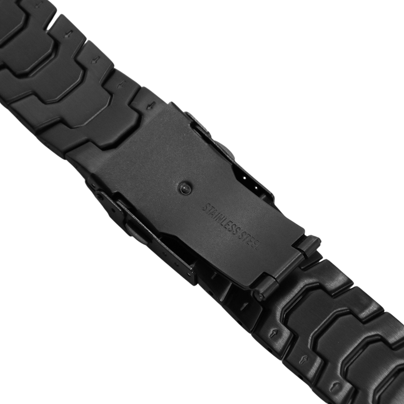 Bracelet à maillons en acier inoxydable (Ultra) – Le Darwin Ultra en Noir – Compatible avec l'Apple Watch Ultra (Friendie taille Large)