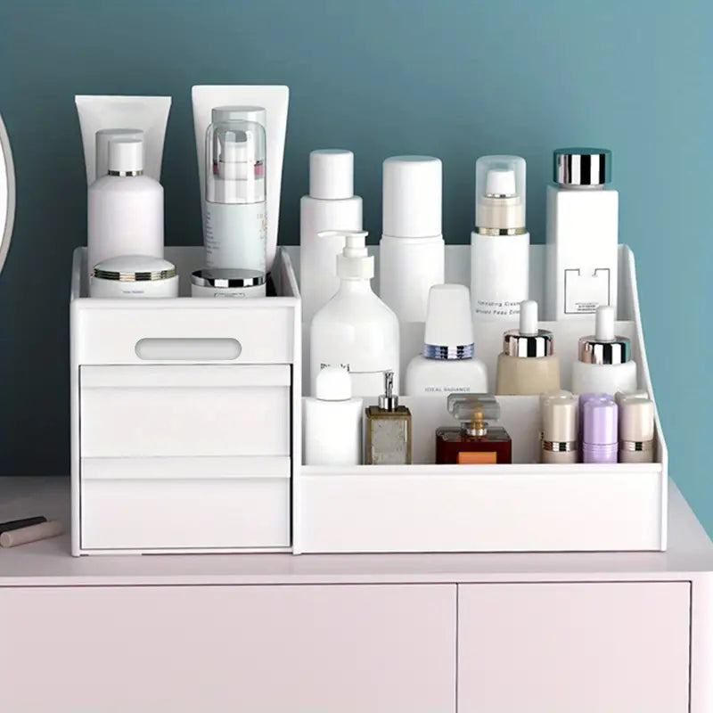 Large Capacity Cosmetic Storage with Drawers Store Brushes, Makeup, Skincare, Perfumes-1