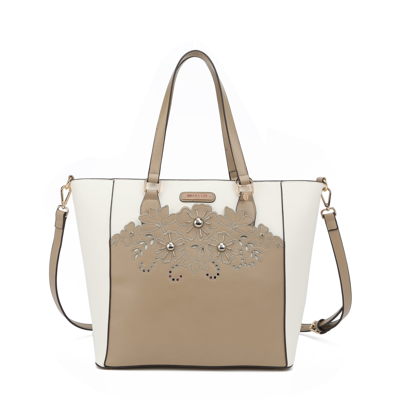 BOLSO SHOPPER CON BORDADO FLORAL