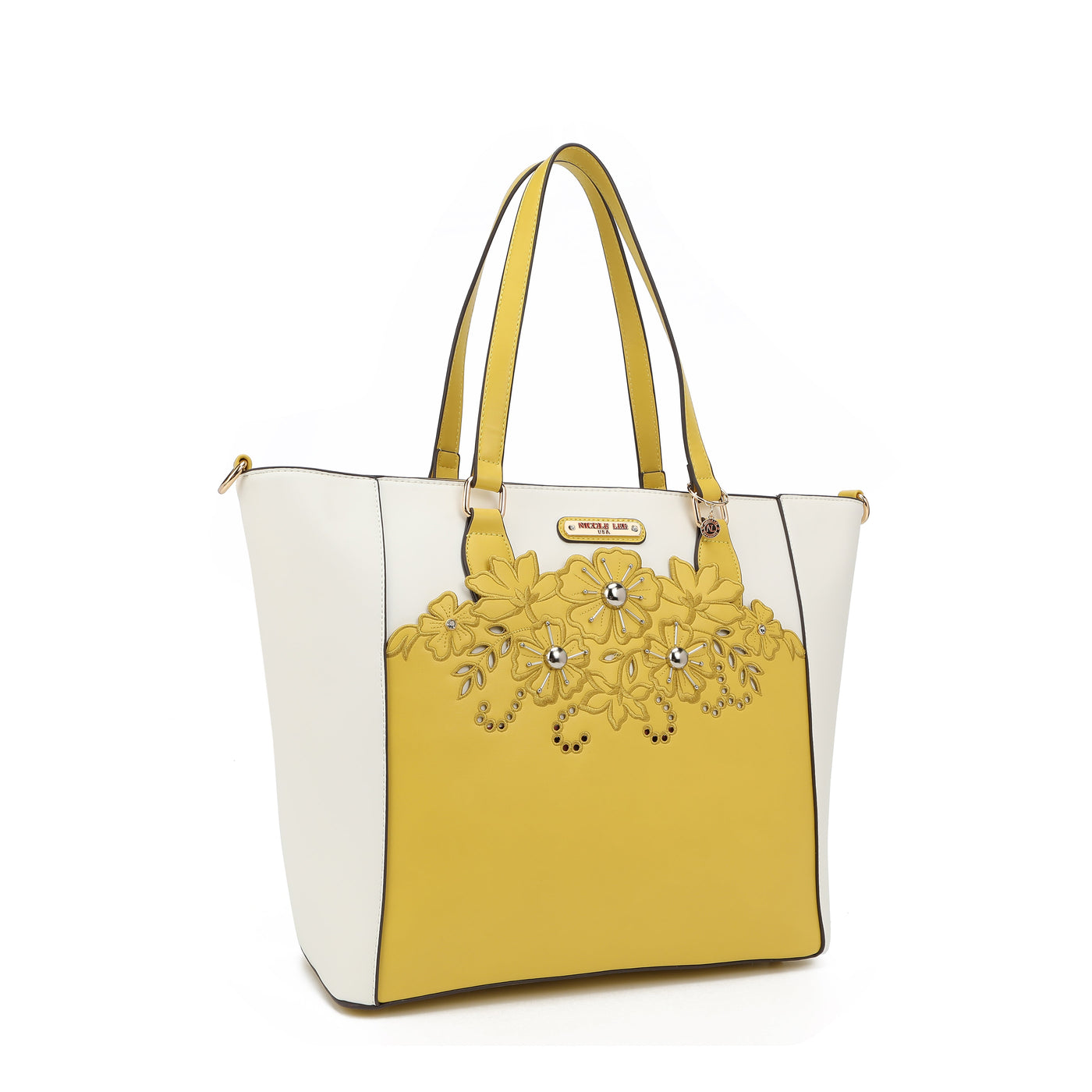 BOLSO SHOPPER CON BORDADO FLORAL