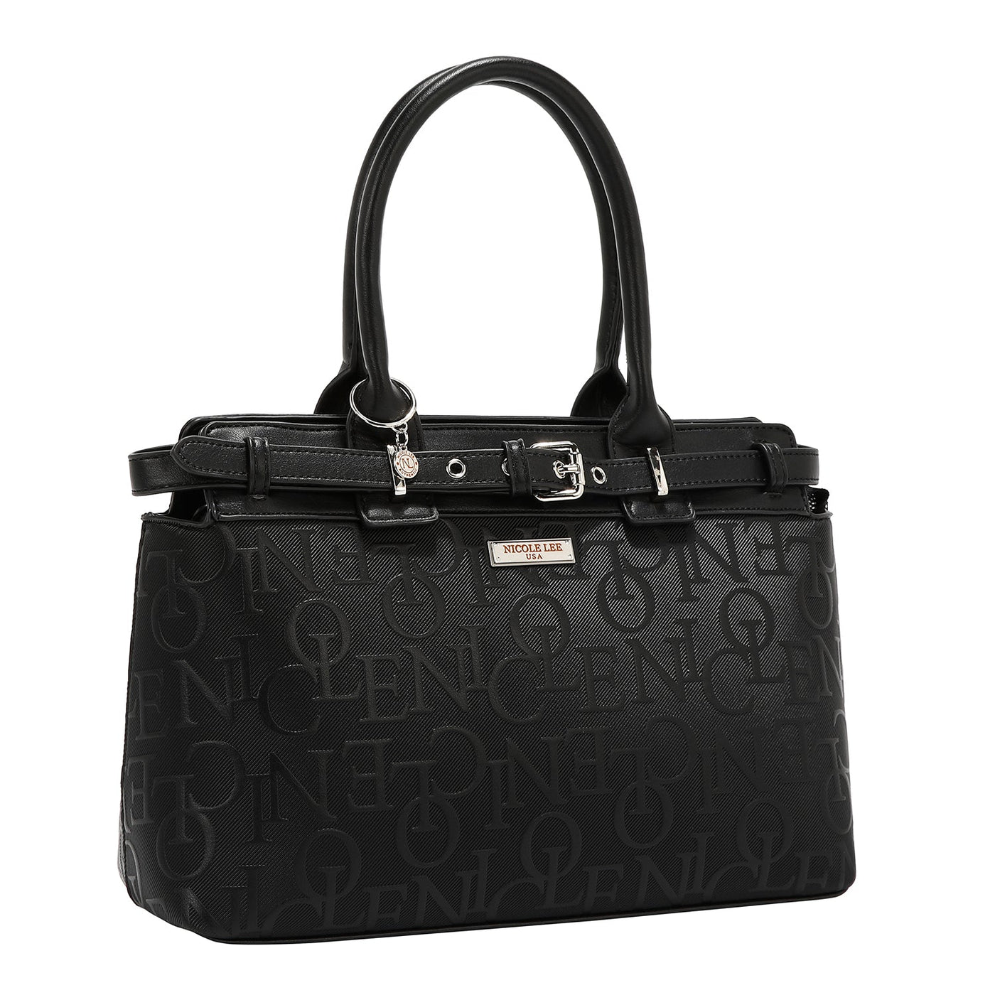 BOLSO SATCHEL ELEGANCE EN RELIEVE (NEGRO)