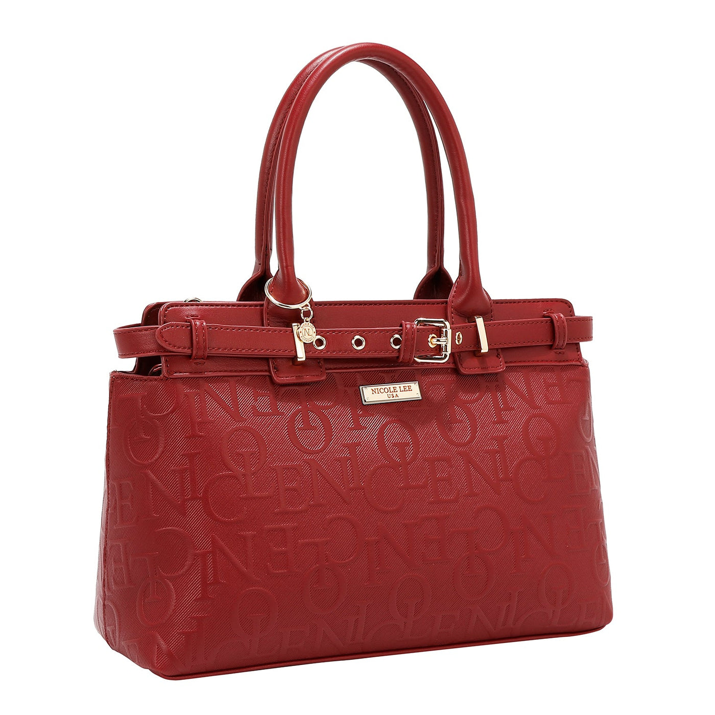 BOLSO SATCHEL ELEGANCE EN RELIEVE (ROJO)