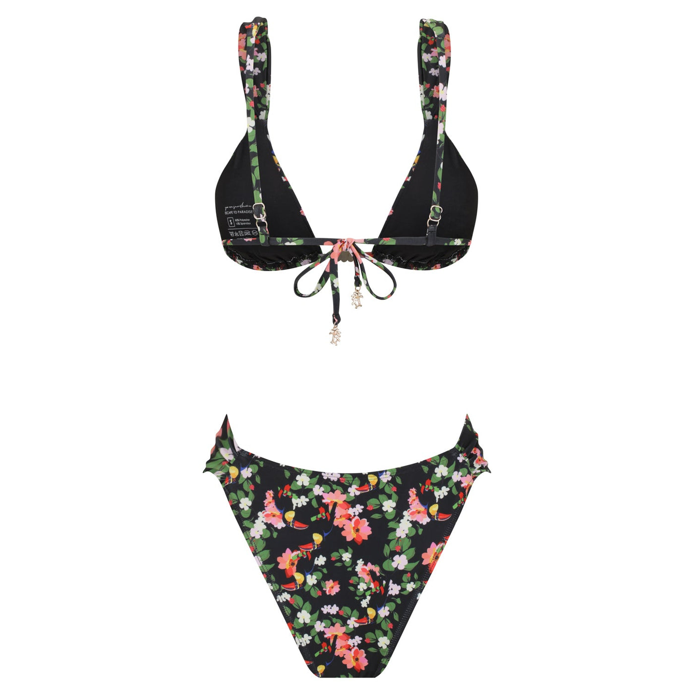Ruched Bikini Set-Tropical Bliss