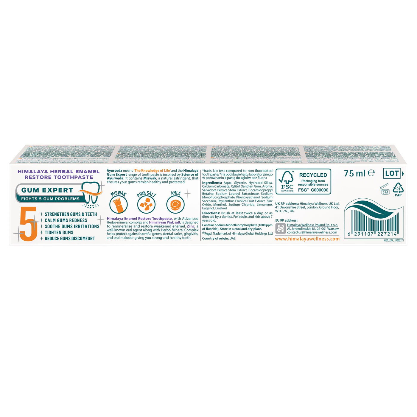 Himalaya Gum Expert Enamel Restore Herbal Toothpaste - 75 ml-4