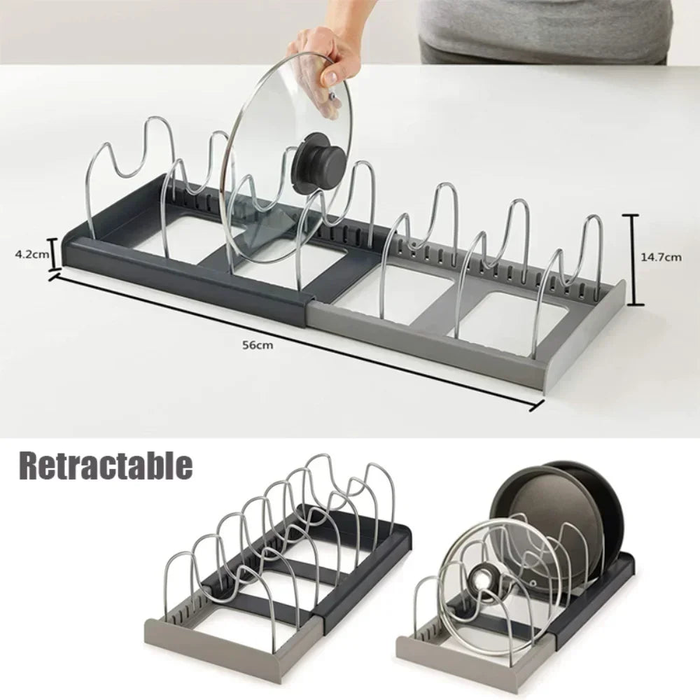 Organisateur de cuisine extensible en acier inoxydable