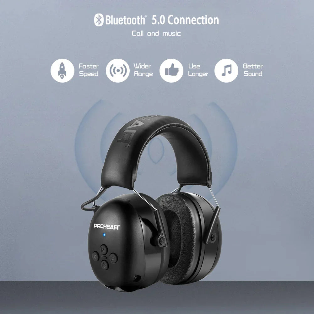 Casque anti-bruit Bluetooth noir