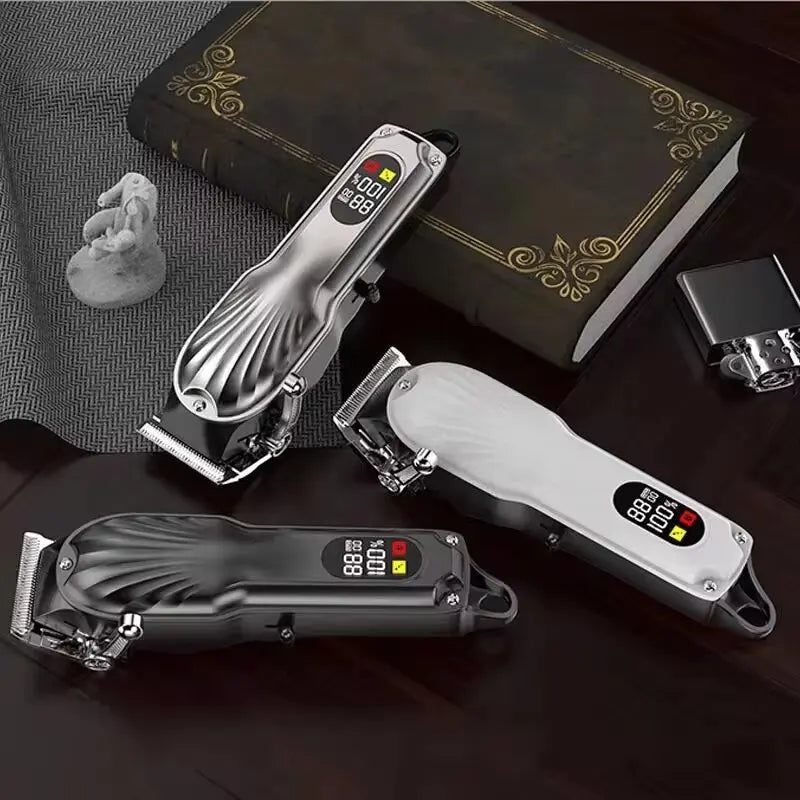Tondeuse à cheveux et tondeuse à barbe USB sans fil pour hommes Noir