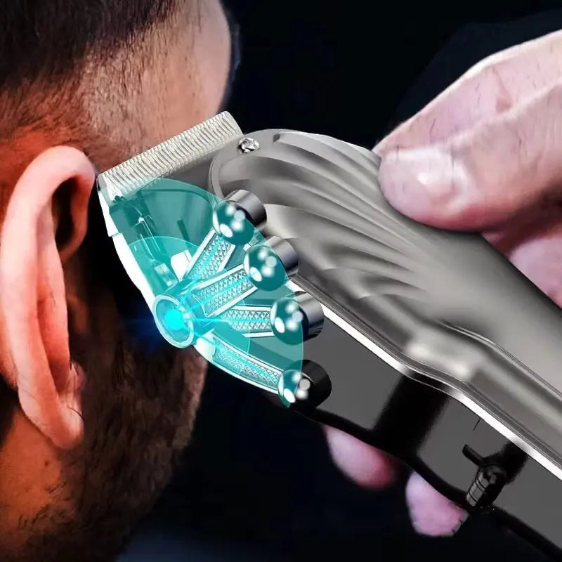 Tondeuse à cheveux et tondeuse à barbe USB sans fil pour hommes Noir