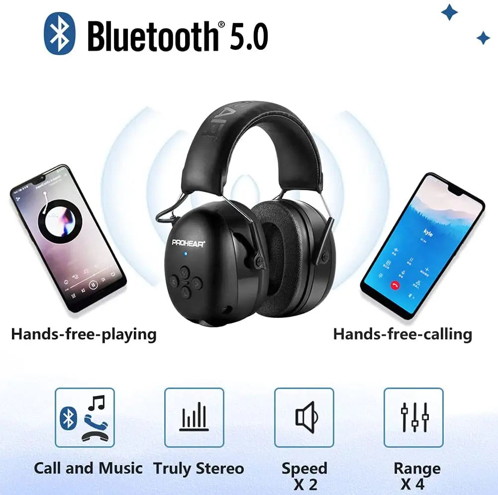 Casque anti-bruit Bluetooth noir
