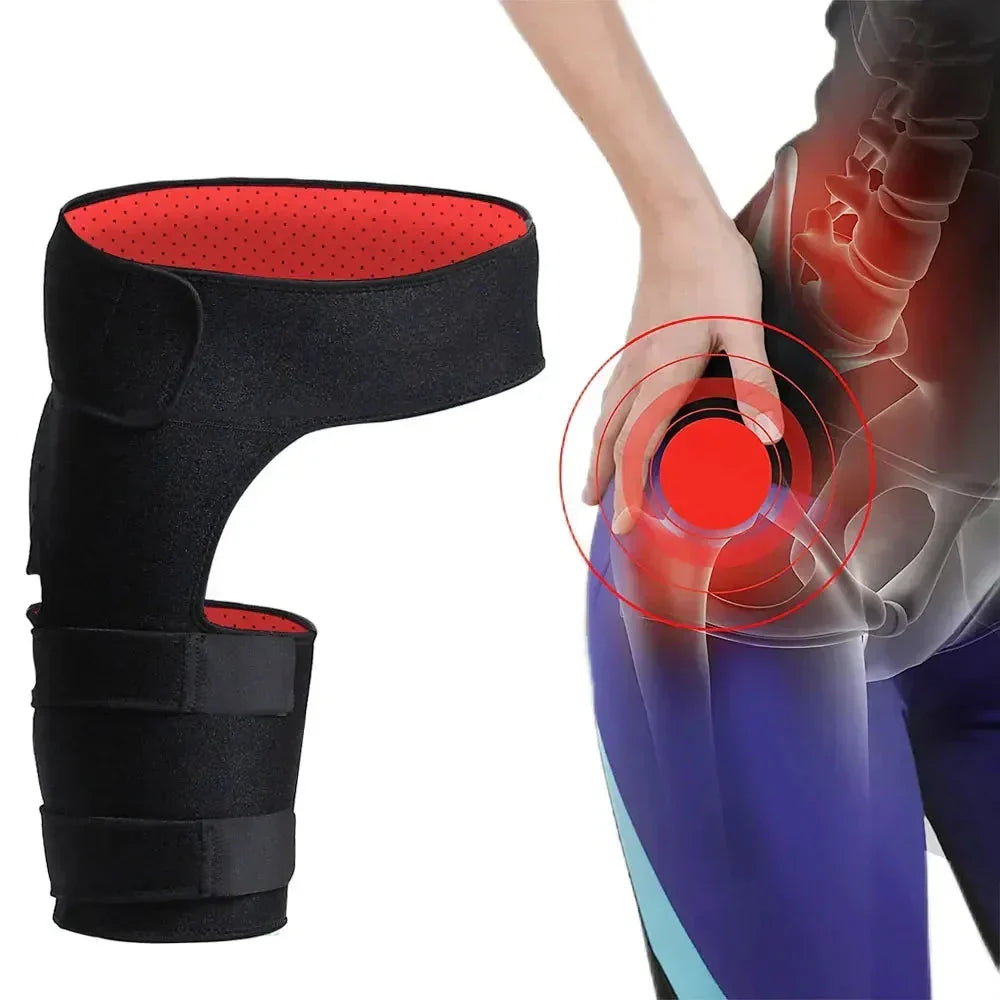 Manchon de compression réglable pour hanche et cuisse Noir