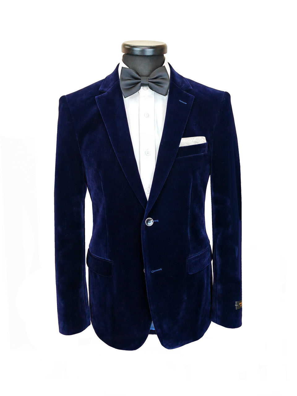 Men's Navy Velvet Blazer-0