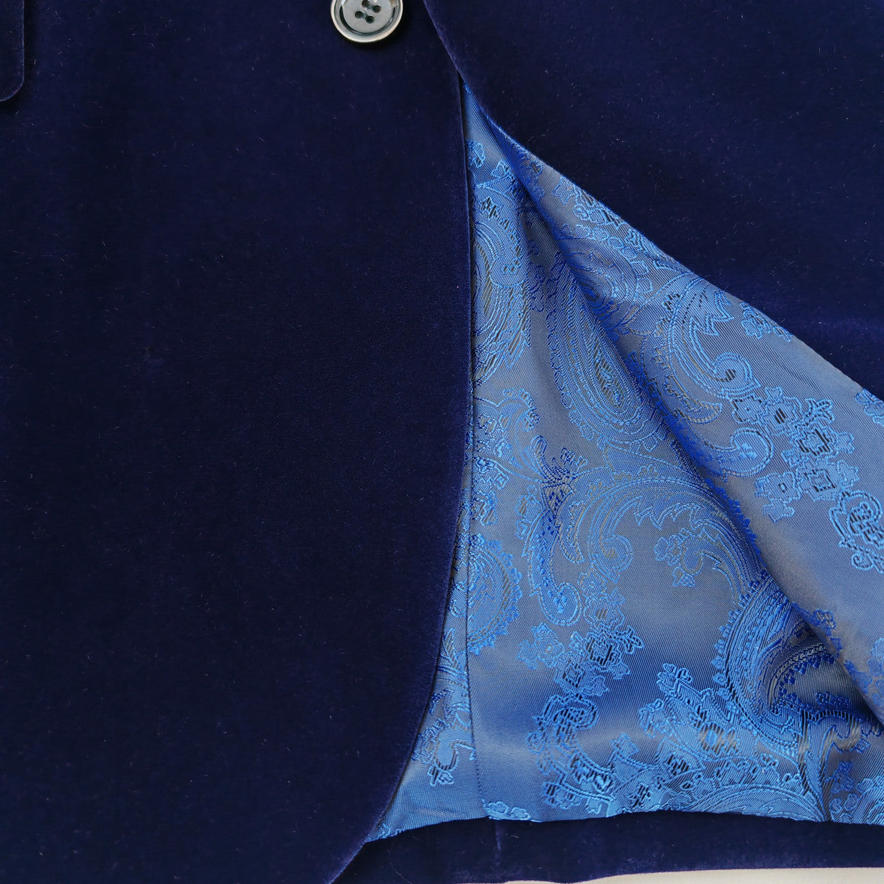 Men's Navy Velvet Blazer-1