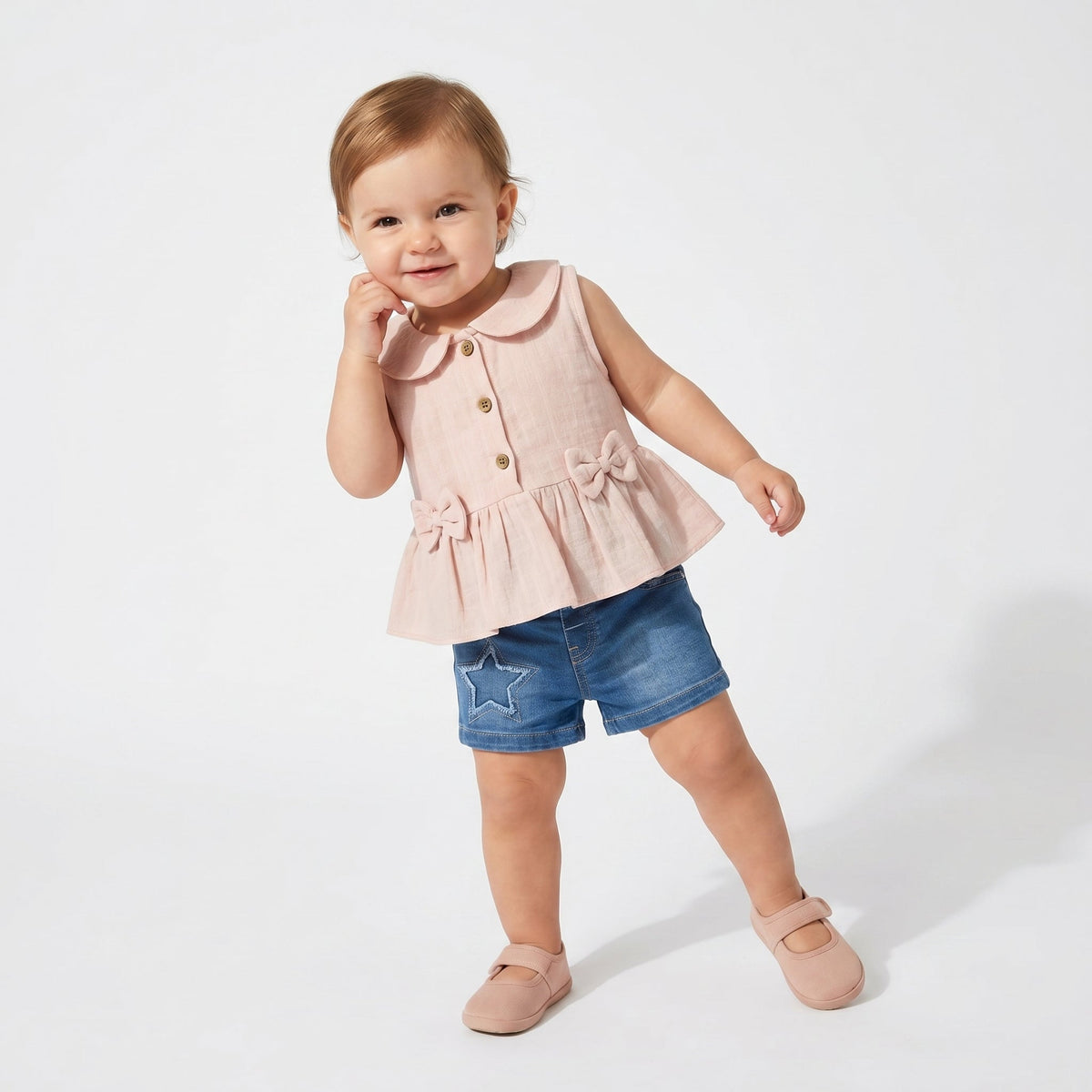 Ensemble Bébé Fille Dalia en Denim
