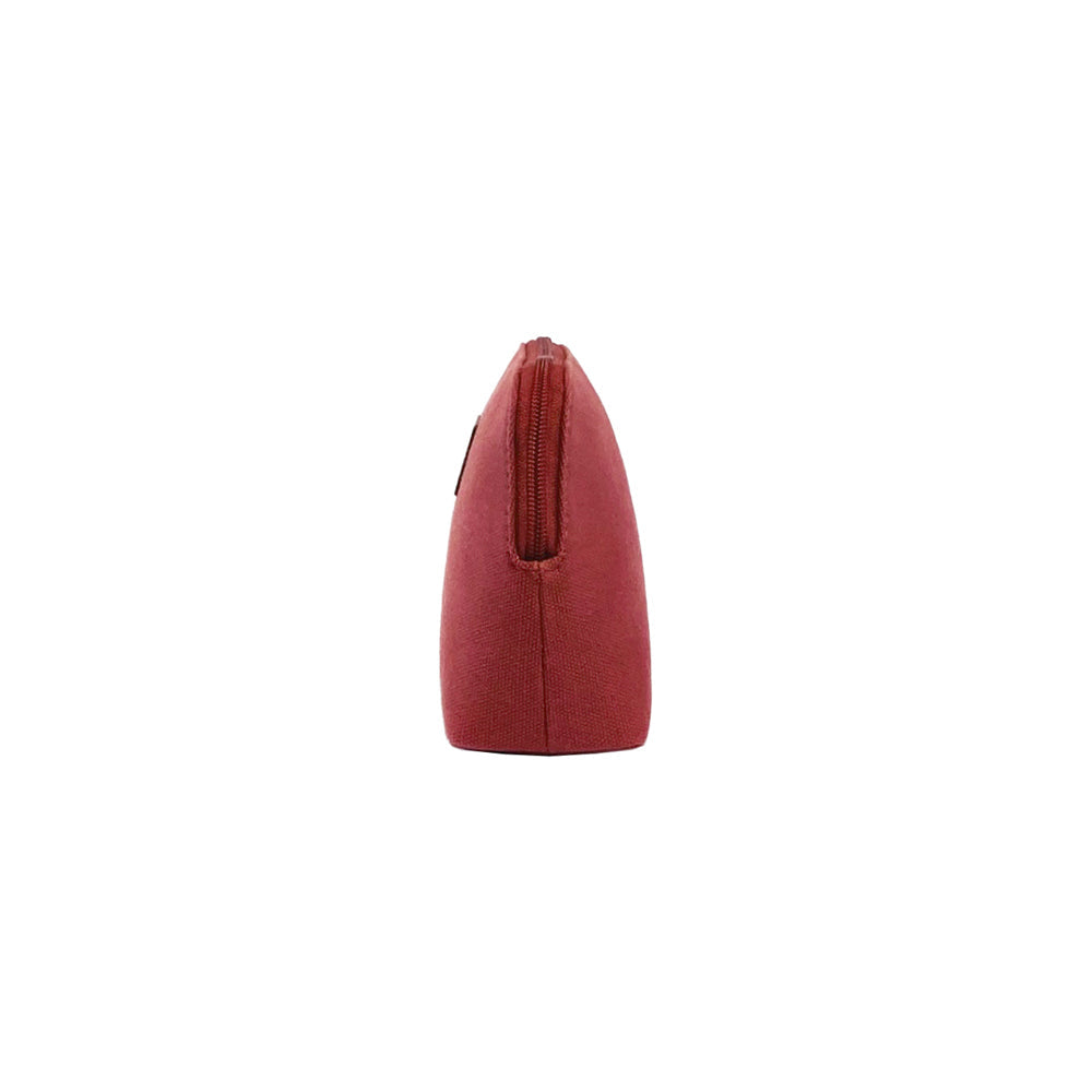 K0026XB | Women's Canvas/Full Grain Volanata Leather Clutch Bag - Bordeaux/Brownhead Color. Zipper Closure. Dimensions: 17 x 13 x 6.5 cm - Packaging: Tnt bag