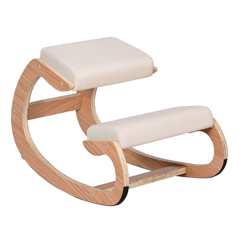 Chaise ergonomique Artiss Kneeling Chair, siège à genoux avec mousse à mémoire de forme, tabouret d'équilibre pour bureau à domicile, jeux, capacité de 120 kg, beige