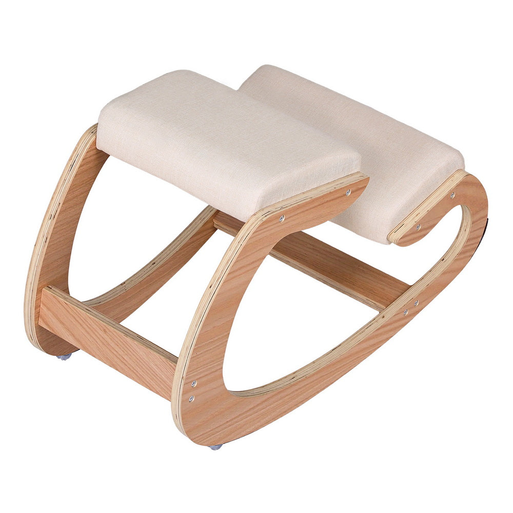Chaise ergonomique Artiss Kneeling Chair, siège à genoux avec mousse à mémoire de forme, tabouret d'équilibre pour bureau à domicile, jeux, capacité de 120 kg, beige