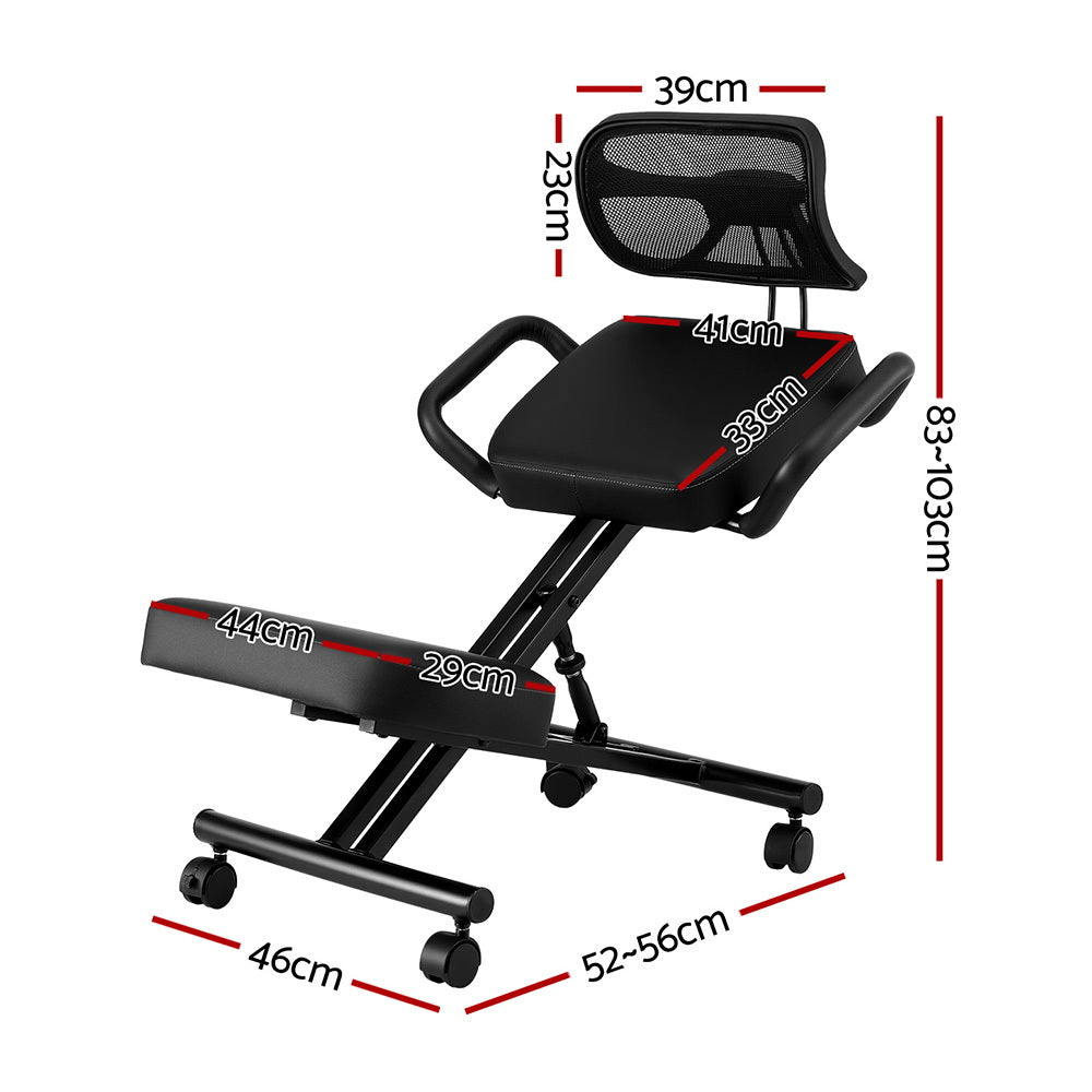 Chaise Ergonomique à Genoux de Bureau à Domicile Artiss Siège à Genoux Posture Dossier Étirement Repos
