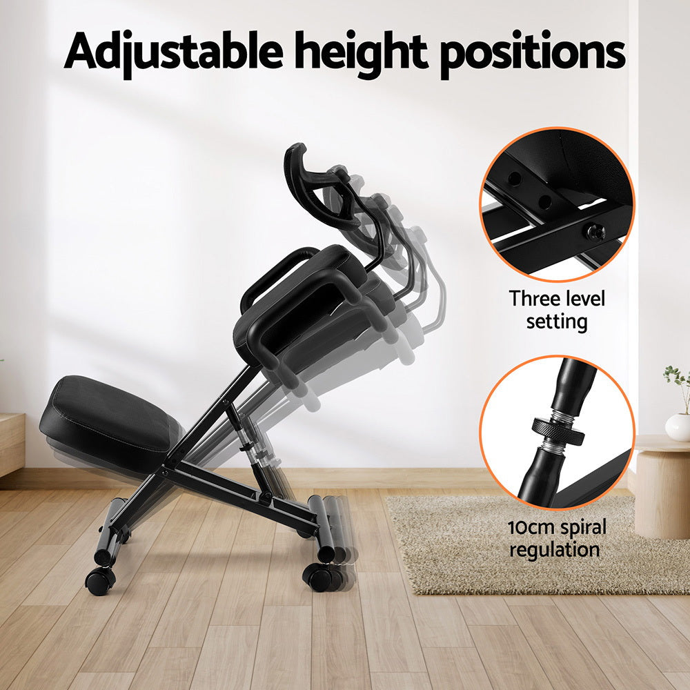 Chaise Ergonomique à Genoux de Bureau à Domicile Artiss Siège à Genoux Posture Dossier Étirement Repos