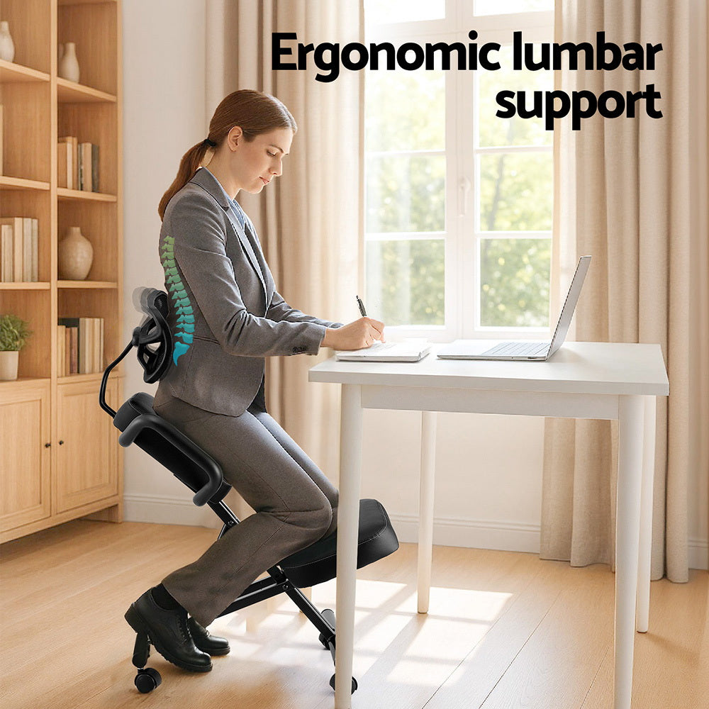 Chaise Ergonomique à Genoux de Bureau à Domicile Artiss Siège à Genoux Posture Dossier Étirement Repos