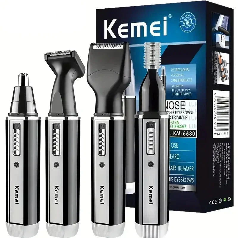 Rechargeable Nose & Ear Hair Trimmer Precision Grooming Black