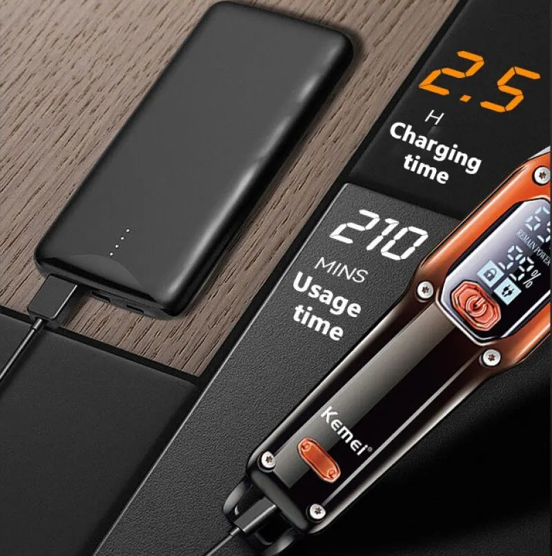 Tondeuse et tondeuse à cheveux professionnelle rechargeable Orange qualité barbier