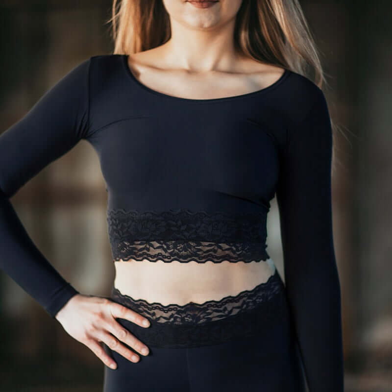 Long Sleeve Lace Crop Top – Pavi