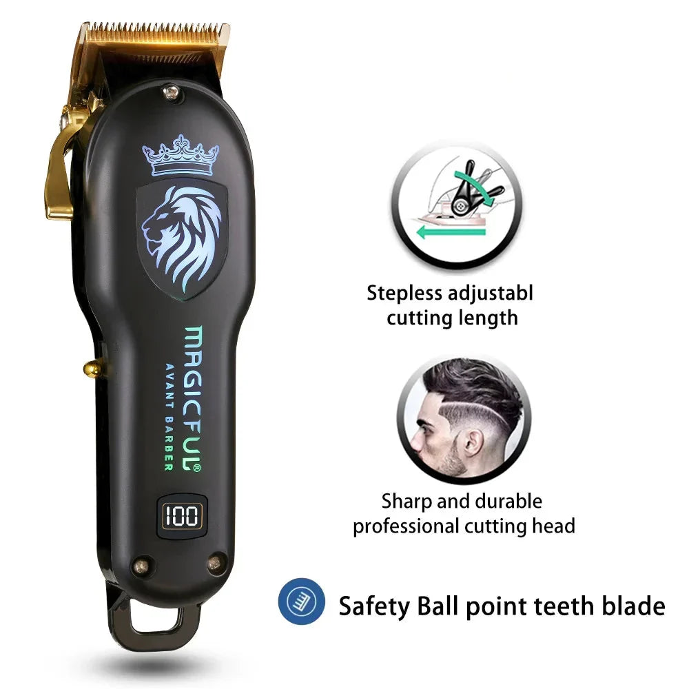 Tondeuse à Cheveux Rechargeable Haute Performance Coupe-Cheveux Électrique pour Hommes Noir