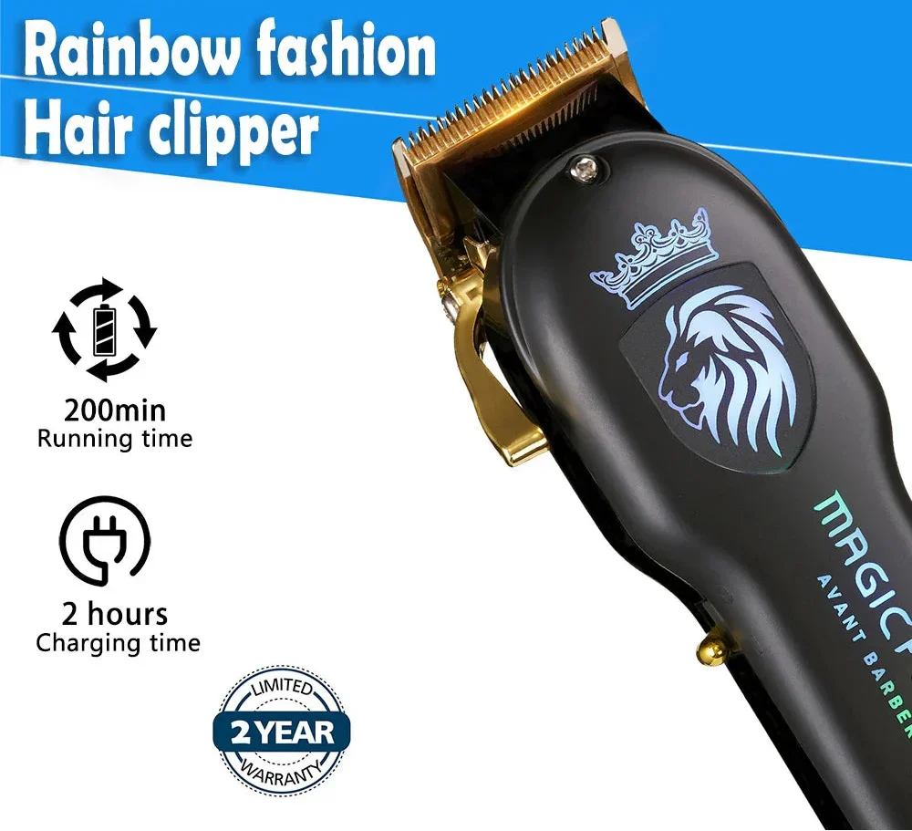 Tondeuse à Cheveux Rechargeable Haute Performance Coupe-Cheveux Électrique pour Hommes Noir