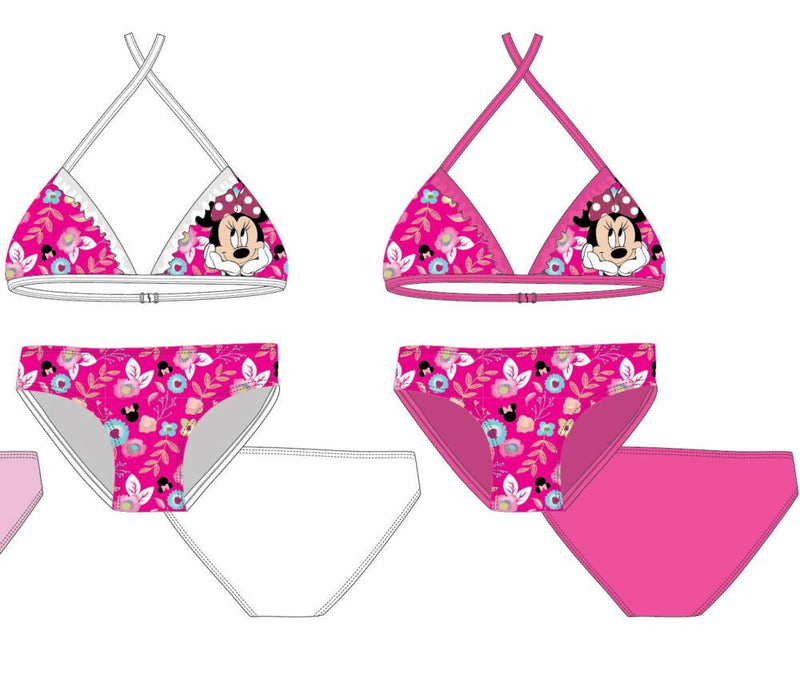 Disney Minnie Mouse two-piece swimsuit for girls - floral pattern - white - 104