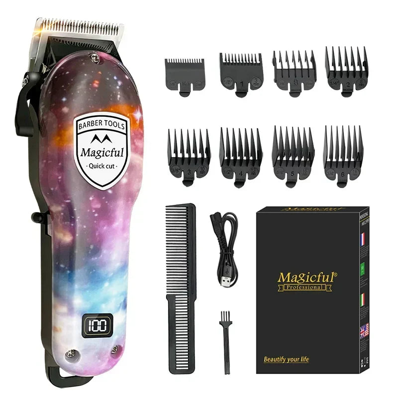 Tondeuse à cheveux pour homme, tondeuse électrique réglable avec affichage numérique