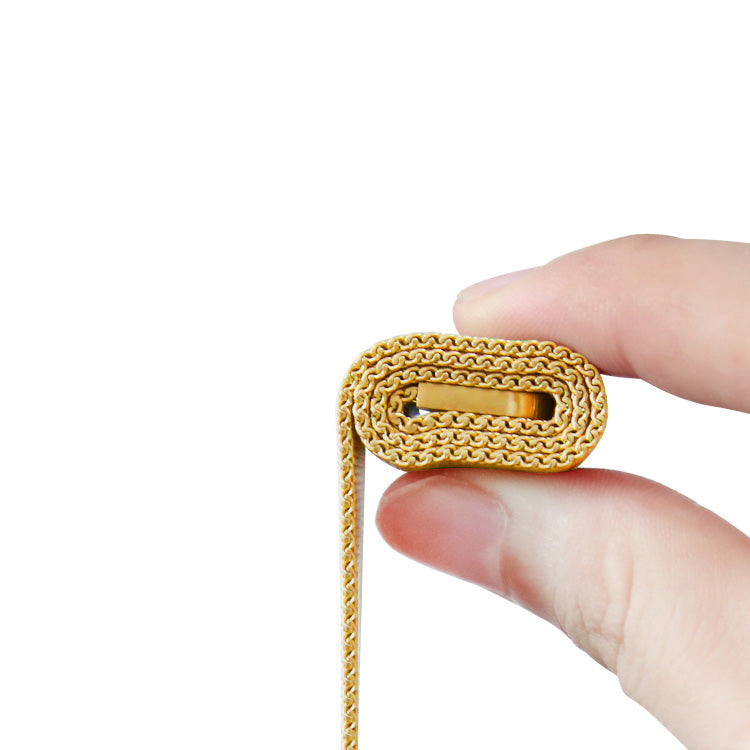 Bracelet Milanais en Acier Inoxydable Maille Tissée Boucle Infinie - Le Melbourne Doré Grande Taille - Compatible avec Apple Watch 42mm à 45mm